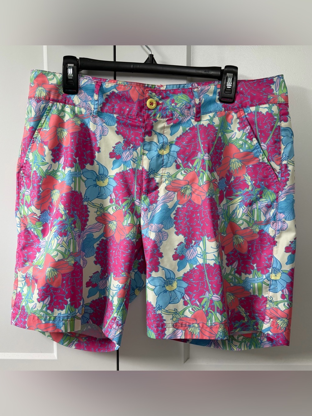 EUC Birdies and Bows Women’s Floral Lightweight Athletic Golf Shorts, Size 10